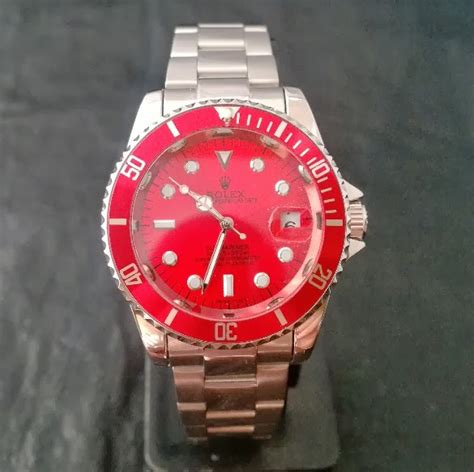 red face rolex submariner|Rolex Submariner red bezel.